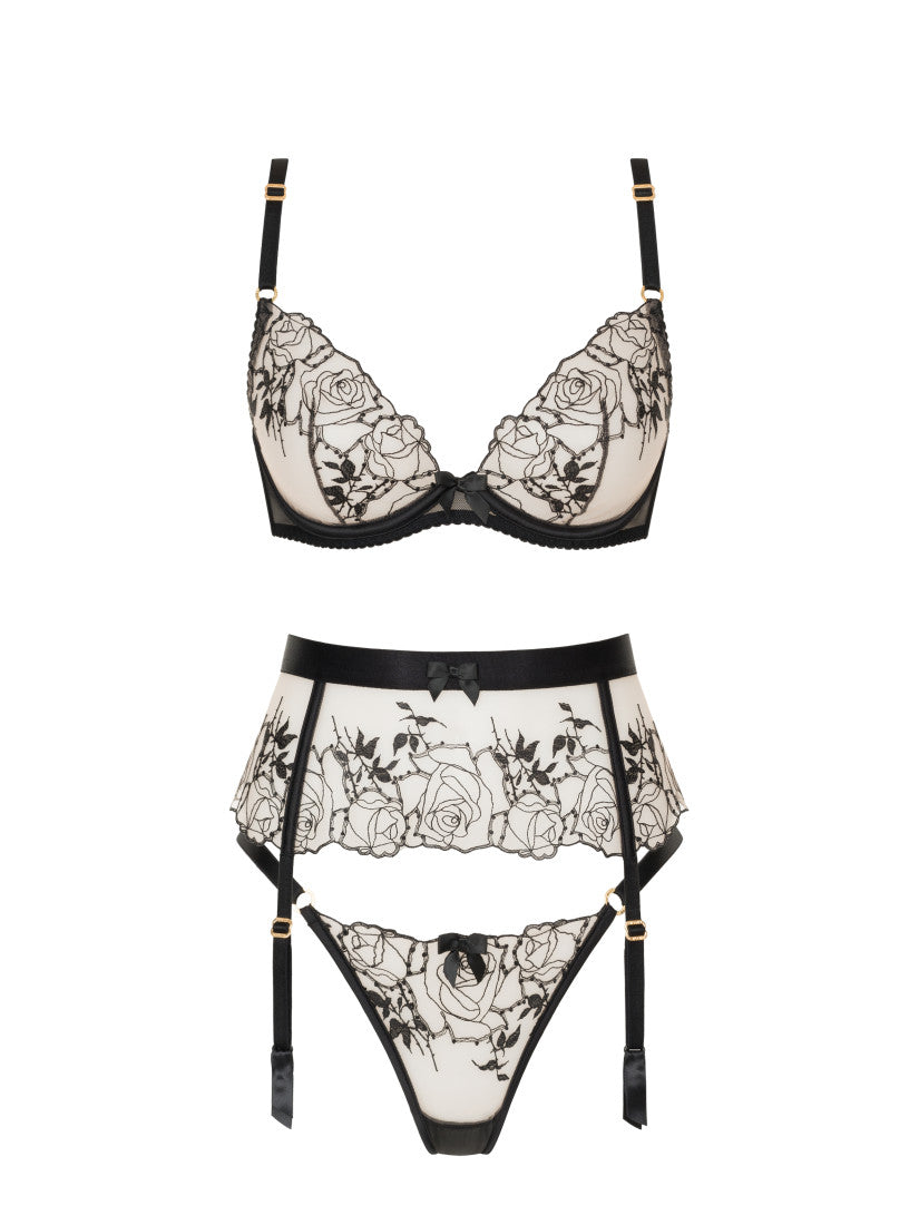 Set Rose Noir with belt