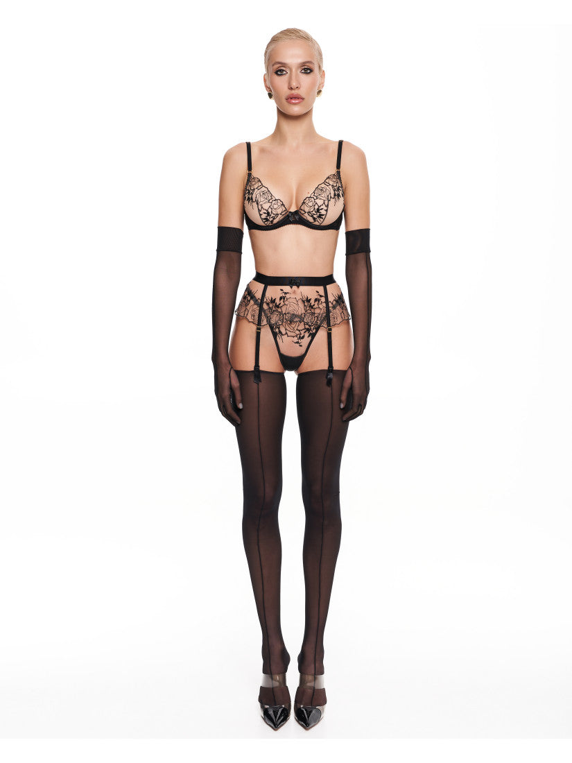 Set Rose Noir with belt