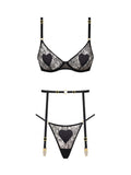 Set Love Lace Black With Belt