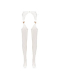 Set VEIL White Stockings with belt