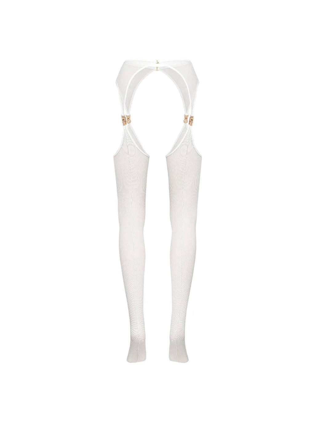 Set VEIL White Stockings with belt