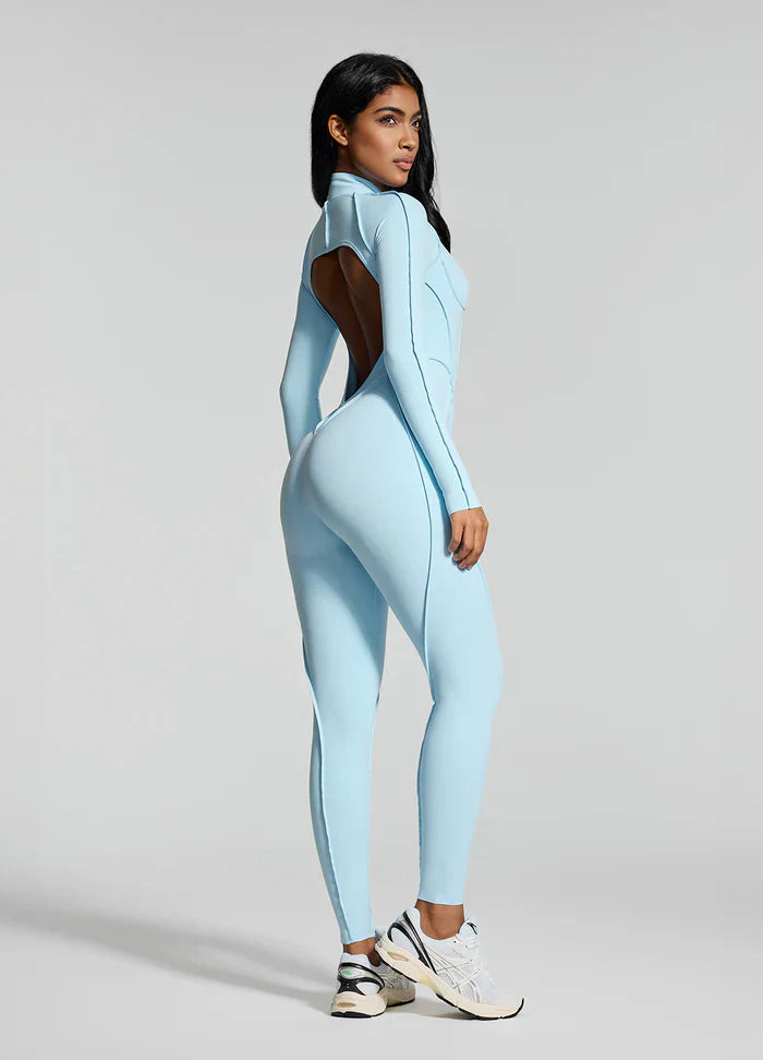 Open-Back Catsuit Blue