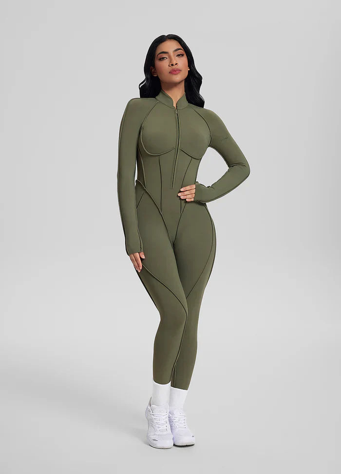Closed-Back Catsuit Green