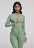 Open-Back Catsuit Olive
