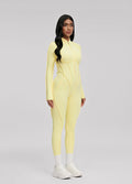 Open-Back Catsuit Yellow