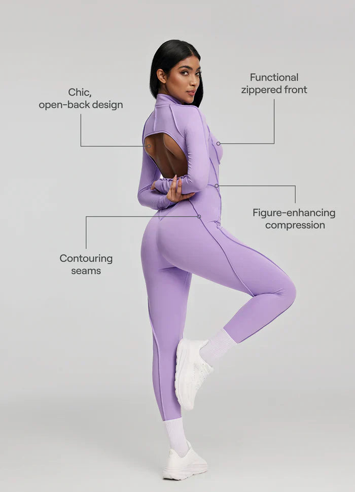 Open-Back Catsuit Pink