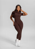 Short Sleeve Full-Length Catsit Brown