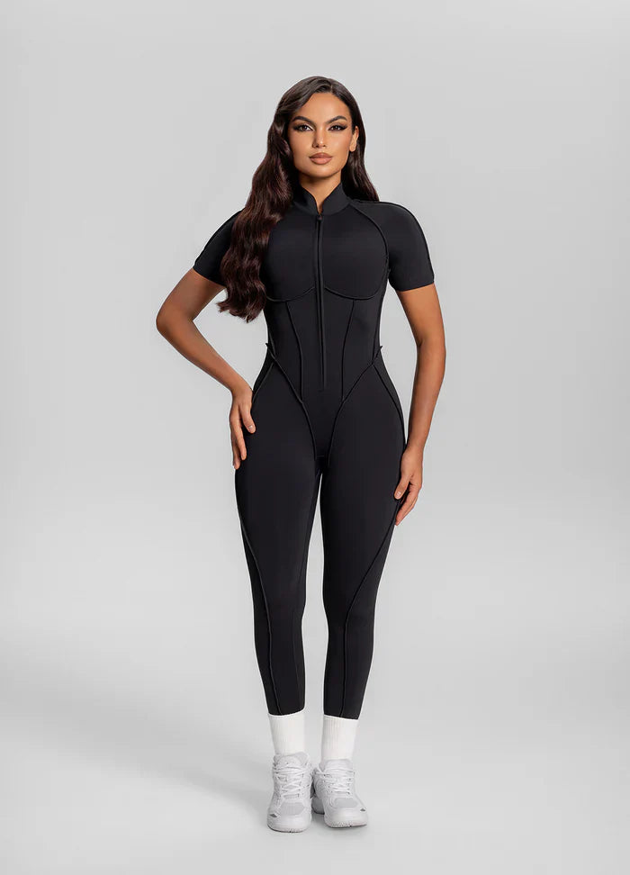 Short Sleeve Full-Length Catsit Black